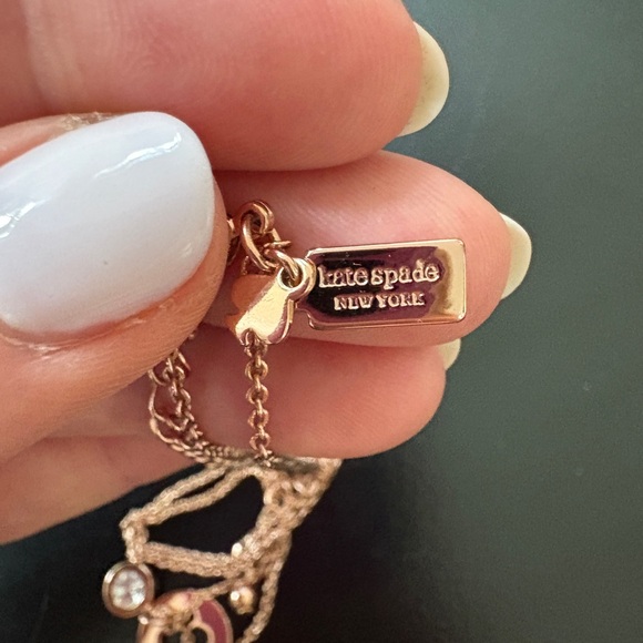 kate spade rose gold pendant necklace - Picture 3 of 3